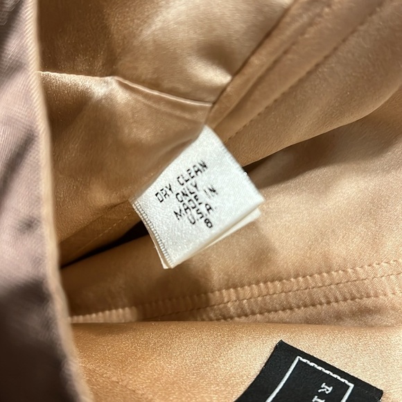 Vintage Richard Tyler Couture Pale Brown Strapless Dress Size 8 - Picture 8 of 13